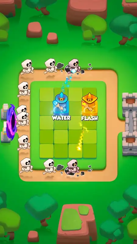 Στιγμιότυπο από το Rush Royale: Tower Defense TD — το πλέγμα των μονάδων